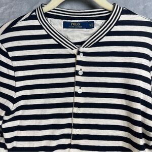 Polo by Ralph Lauren Black and Cream Striped Top